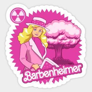 Barbenheimer explode Sticker